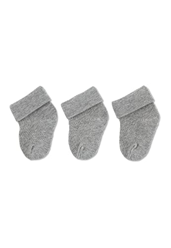 Sterntaler Unisex Baby Erstlingssöckchen 3er-pack Socken, Silber Mel., 0-4 monate