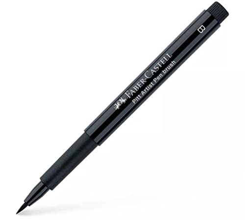 Faber-Castell 167499 - Tuschestift Pitt artist pen brush, Strichstärke B, Farbe 199, schwarz