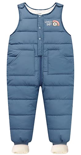 SEAUR Baby Schneehose Winddicht Daunenhose Dick Warm Winterhose Winddicht Skihose Kleinkind Winter Outdoorhose - Blau - 2-3 Jahre