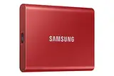 SAMSUNG T7 1TB, tragbare SSD, bis zu 1050 MB/s, USB 3.2 Gen2, Gaming, Studenten & Profis, externes Solid State Drive (MU-PC1T0R/AM), rot