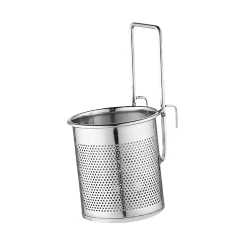 Baoblaze Spaghetti-Nudelsieb, Nudelkorb, Küchenspinnensieb, Ramen-Skimmer, Frittierkorb für Nudelrestaurants, Ramen-Abtropfen Lassen, 8x9cm Silber