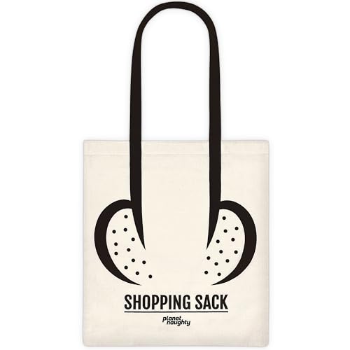 SHOPPING SACK witziger Jutebeutel mit Penis bedruckt Lustiges Geschenk für den Junggesellenabschied, JGA, 18. Geburtstag, Hochzeit, Weihnachten, Männertag, originelle Geschenke, Spaßgeschenk