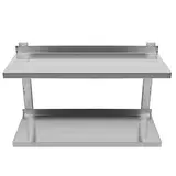 Wandregal aus Edelstahl, 2 Ablagen, für Restaurant, Bar, Haus, Küche, Waschküche, Garage und Waschküche-80 * 30 * 57cm-Edelstahl