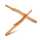 Gua Sha Wood Stick,Holz-Gua-Sha-Massage-Werkzeuge, 20 Perlen, Holz-Kratz-Massagestab, Muskelentspannung für Rücken, Bauch, Schulter