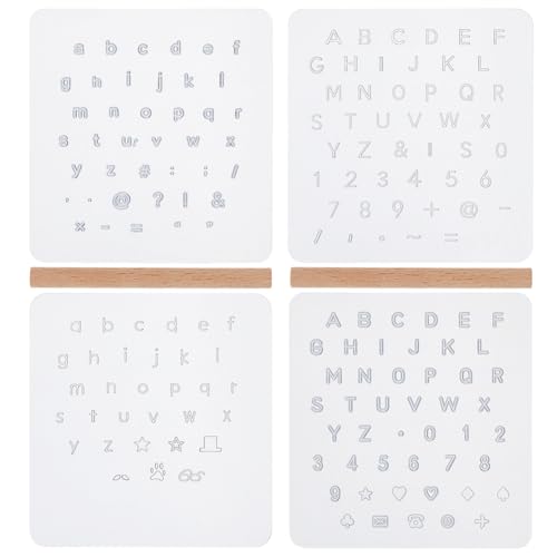 DICOSMETIC 2 Setzt Buchstaben Stempel Set 2 Stile Kunststoff Leder Alphabet Set Lederstempelwerkzeuge Lederbearbeitungswerkzeuge Für Lederkunst Und Handwerk Buchstaben Und Zahlenmuster