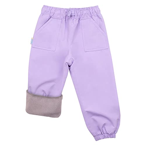 Jan & Jul Cozy-Dry wasserdichte Regen- und Schneehose für Mädchen (Hose mit Fleecefutter Pants: Lavender, 3T)