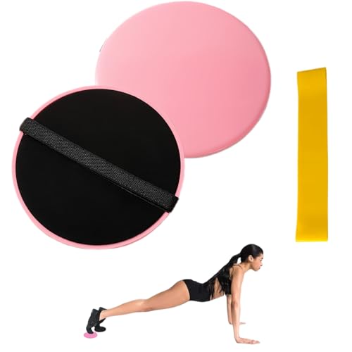 Doppelseitig Core Sliders,2 Stück Sliders Fitness,Fitness Gleitscheiben,Fitness Gliding Discs,Gear Fitness Scheiben,Gleitende Scheiben,Gleiter Pads für Übungen,für Bauchtraining