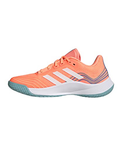 Adidas Damen Novaflight Primegreen Shoes-Low (Non Football), Beam Orange/FTWR White/Pulse Blue, 40 EU