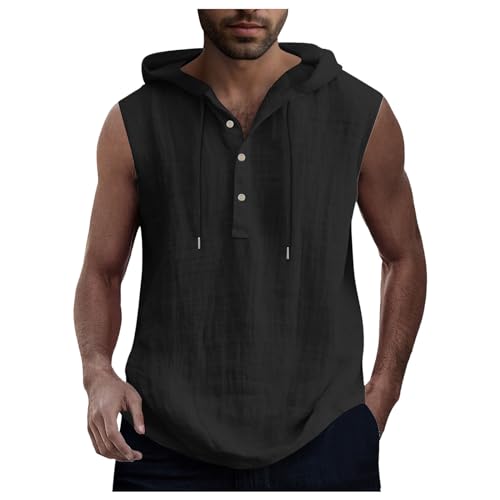 Tanktop Mit Kapuze Herren, Gym Shirt Herren Tank Top, ÄRmelloses Funktionsshirt Fitness Work Out Unterhemden Valueweight Athletic Muskelshirt Elastische Freizeit Tee Top Oberteile 2024