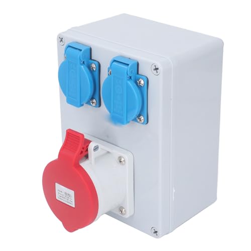 CEE-Wandsteckdose, 2 Stück, 16 A, 250 V, EU-Steckdose, 1 Stück, 32 A, 5-polig, CEE-Steckdose, CEE-Kombinationssteckdose für Drinnen und Draußen, Garten, Garage, Badezimmer,