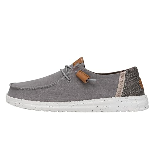 HEYDUDE - Damen Wendy Washed Canvas Schuhe, Grey, 36