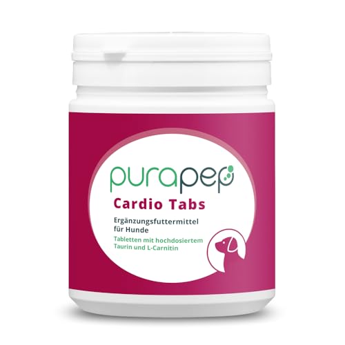 purapep Cardio Tabs – natürliche Unterstützung für das Herz deines Hundes + Molkenproteinen, hochdosiertem Taurin + L-Carnitin: im Alter, bei Herzproblemen, für Sporthunde– 120 Tabletten | 300g