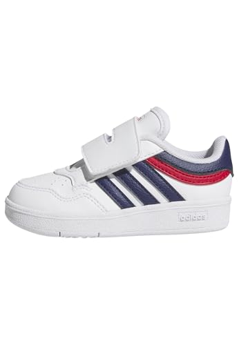 adidas Unisex Baby Hoops 4.0 Shoes Schuhe, FTWR White/Dark Blue/Better Scarlet, 23 EU