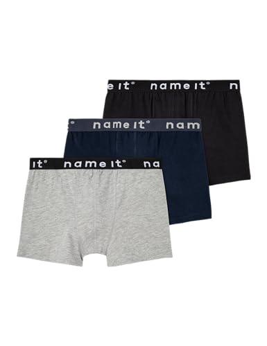 NAME IT Jungen Nkmboxer 3p Noos Unterhose, Black 1, 158 EU