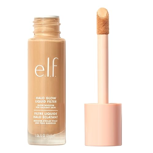 e.l.f. Halo Glow Liquid Filter, Illuminating Liquid Glow Booster For A Radiant Complexion, Infused With Hyaluronic Acid, 5 Medium - Tan