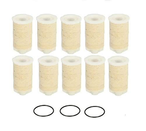 Filzfiltereinsatz Heizölfilter Ölfilter 5 10 Stück Set inkl. 3 Stück O-Ringe 50 µm mit Sieb (10 Stück)