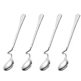 RDNKVB 4pcs Honiglöffel Edelstahl Langer Griff Honiglöffel Hängender Marmelade Löffel Edelstahl Rührlöffel für Marmelade Sirup Joghurt Melasse Honiglöffel Edelstahl