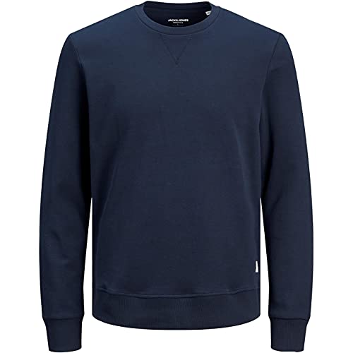 JACK & JONES Herren Jjebasic Crew Neck Noos Sweatshirt, Navy Blazer, L EU