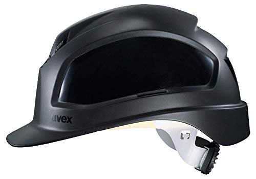 Uvex Pheos B-WR Belüfteter Bauhelm mit Drehrad - Langer Schirm - Schwarz