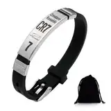 IKOPFLN 1 Stück C r7 Armband, Silber Armband Nummer 7, Fußball-Trikot-Armband, 7 Fußballsport Silikonarmband, Fußball Armband Armband Set,Geschenke Für Fußballfans