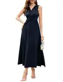 Aupuls Abendkleid Damen Elegant Hochzeitsgast Kleid Damen Elegantes Kleid Damen Cocktailkleid Sommerkleider Kleider Elegant Kleider Damen Sexy Abendkleid Damen Lang AUPG010NavyL