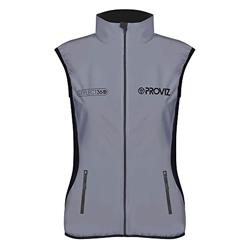 Proviz Women's Reflect360 Running Vest, Silver, Size 4