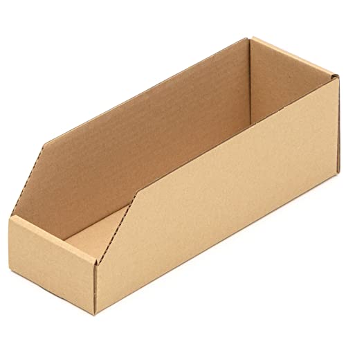 KK Verpackungen® Regalkartons | 100 Stück, 300 x 100 x 100 mm, Lagerboxen für Lagerregale | Sichtboxen aus Pappe für Kleinteile