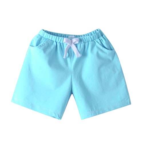 UIFLQXX Bio-Shorts für Kinder, leichte Hose für Mädchen und Jungen, elastischer Bund, bequem, lässig für Sommer, Strand, Wandern, Wandern und Outdoor, Kleinkind, Mädchen, Sommerkleidung, Größe 4T, S,