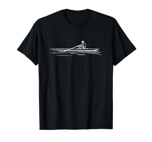 Ruderer Zeichnung Ruderwettbewerb für Jungen T-Shirt