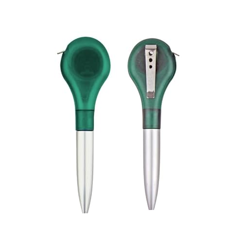 Multitool Stift, Kugelschreiber, Tactical Pen, Multifunktionswerkzeug, Blau schreibend, Mini Maßband - Grün
