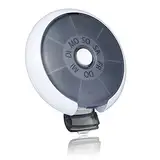 Kafeiya Pillendose,Tragbare 7 Tage Pillendose,Rund Pillendose Medikamentenbox Klein Tablettenspender,Rotierende Pillendose,Aufbewahrung,Schwarz