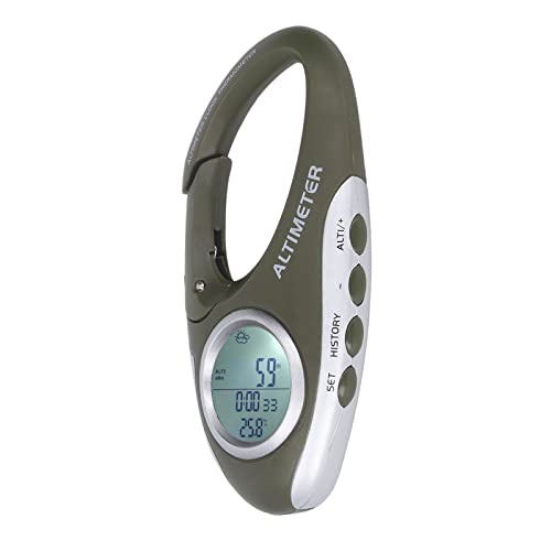 Barometer-Höhenmesser, Kompass, LCD-Digital-Barometer, Höhenmesser, Thermometer, Metrischer Höhenmesser für Klettern, Camping, Outdoor-Sport