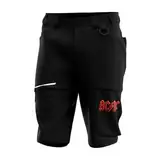 SAFETY JOGGER Arbeitsshort Herren oder Damen - Oak - Shorts die maximale Flexibilität bieten mit AC/DC Logo, Unisex Hose mit viele Tasche und eine Fach für Werkzeug, Schwarz, 50