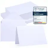 Siumir 50er Set blanko Falt-Karten A6 mit passenden C6 Briefumschlägen, Blanko Falt Karten, Weiß kreative Klappkarten zum Gestalten, Beschriften oder Bedrucken