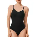 Wuiil Shapewear Damen,Figurformender Body Shaper,Shapewear Body,Mit Verstellbarem Schultergurt,Für Hohe Elastizität,Bequemen Sitz,Für Perfekte Kurven,Formt Nahtlos Den Bauch,Unter Jeder Kleidung