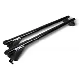 Owen 3.0 L Dachträger Universal 135cm Schwarz I bündige Schiene, geschlossene Reling I Relingträger 135cm aus Alu bis 90kg Universal
