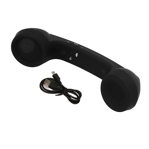 Grcfumo -Telefonhandel, kordlessem Telefon -Handy -Empfänger, Retro -Mobiltelefon -Mobilteilempfänger mit Kabel für Mobiltelefon, Computer (Schwarz)