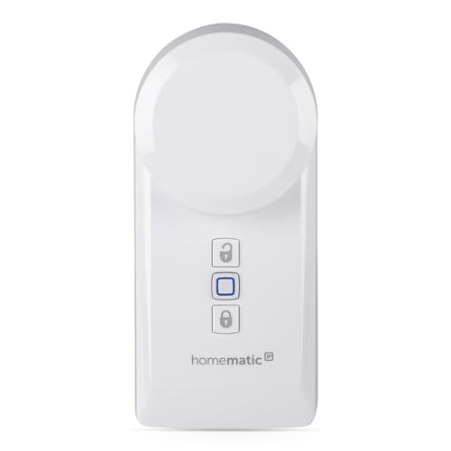 Homematic IP Smart Home Türschlossantrieb, elektronisches Türschloss, Smart Lock ohne Umbau, Türöffner per App, Alexa & Google Assistant, 154952A0