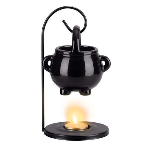 Hexenkessel Ölbrenner,Halloween-Ornamente,Duftlampe Hängender Kessel Wachsbrenner,Aroma Diffusor für ätherische öle, Wachsschmelzbrenner für Spa, Yoga,Meditation,Heimdekoration