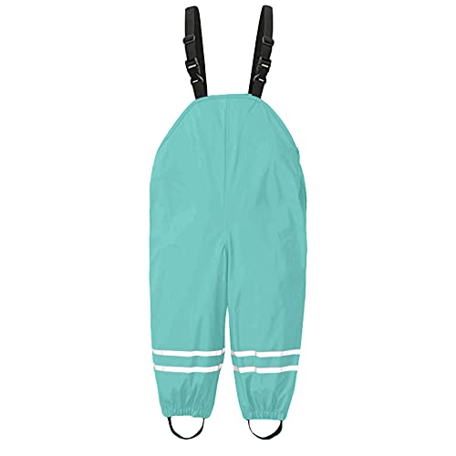 Unisex Kinder Matschhose Jungen Mädchen Regenlatzhose Ungefüttert Regenhose Regenbekleidung Wind und wasserdichte Outdoor Hose 86 92 110 122 128 134 Matschanzug Latzhose Matchhosen für Kinder