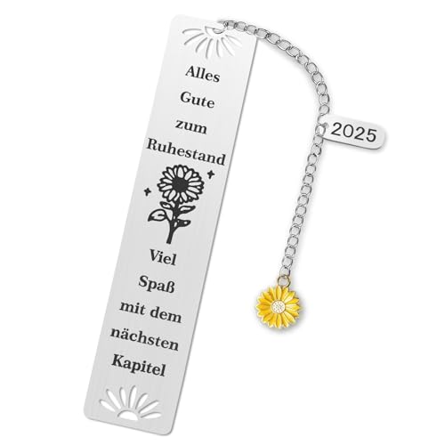 Ruhestand Geschenke 2025,Kaluofan Lesezeichen Metall Renteneintritt Geschenk Frau Männer,Happy Retirement Lesezeichen Personalisiert mit Geschenkbox,Geschenke zum Ruhestand für Lehrer,Freunde Kollegen