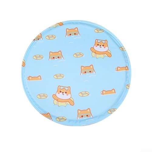 DAZZLEEX Faltbares rundes Kühlgelkissen für Haustiere, bequem für Reisen und Outdoor-Aktivitäten (A 30 cm)