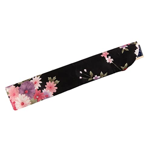 Pleayietoopiatiey Chinesische Handtaschen-Fächertaschen-Halter, Seidenschutz, Geschenk, Schwarz