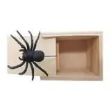 YRTUOP Spider Prank Box, Holz Prank Spider Scare Box Streich Spinne Angst Box Überraschungs Streichschachtel Für Kinder Erwachsene Party Favors, 6.4x5.8x9.3cm