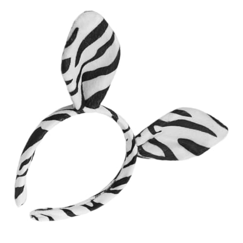 TOVINANNA Stirnband Zebra Ohren Haarreif Tier Thema Party Geburtstagsfeier Kopfschmuck Tier Kopfschmuck Stirnbänder für Tierkostüme Halloween-Cosplay-Kopfbedeckung Party-Frisuren Plastik