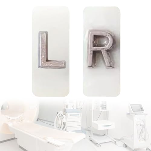 Röntgenmarker mit Initialen-Bleibuchstaben "L" & "R" Zeichen, Radiologie Darkroom Zubehör, 100Pcs für jeden Buchstaben