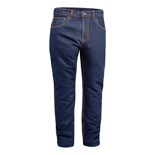 GREAT BIKERS GEAR - Men Engineered Protective Jeans Aramid Lining Motorcycle Biker Trousers Reinforced Protection Lining, Knee and Hip Armours Protector
