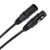 Plugger DMX / XLR-Kabel 3b-Buchse auf 3b-Stecker, 10 m Noir