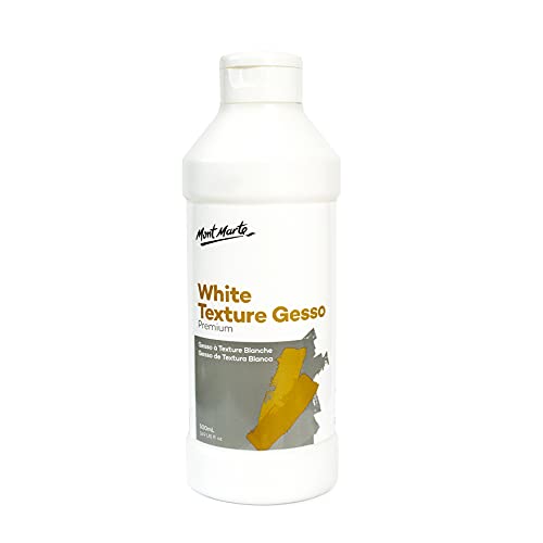 Mont Marte Gesso 500ml – Weiß – Ideale Grundierung für Acrylfarben und Ölfarben – Perfekter Primer für Leinwände