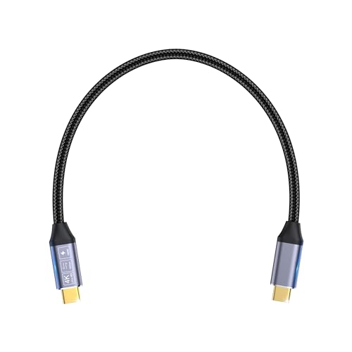 USB C Kabel auf USB C 0.5M,Kurzes USB 3.1 Gen2 Typ C ladekabel, 10 Gbps Datenübertragung, 100W 20V/5A Schnellladekabel,4K @ 60Hz Videoübertragung Kompatibel mit Laptop, Mobiltelefon, USB-C-Geräte.…